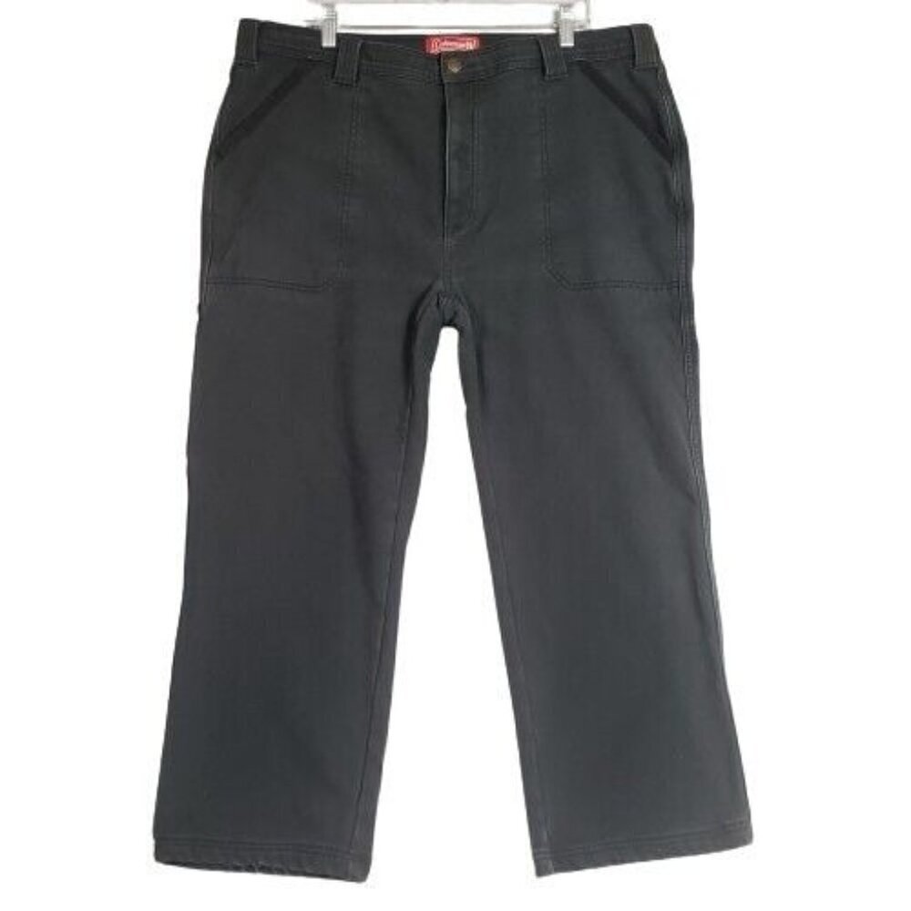 Coleman Men's Fleece Lined Bonded Utility Pants - 40 X 32 Black